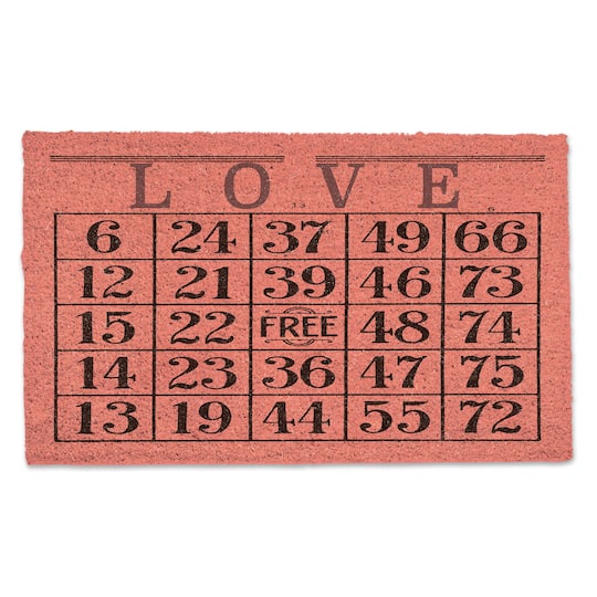 Valentine Bingo 30&#x22; x 18&#x22; Door Mat
